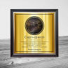 Сертификат на звезду на металле в рамке №25 (31 см) Фото № 1